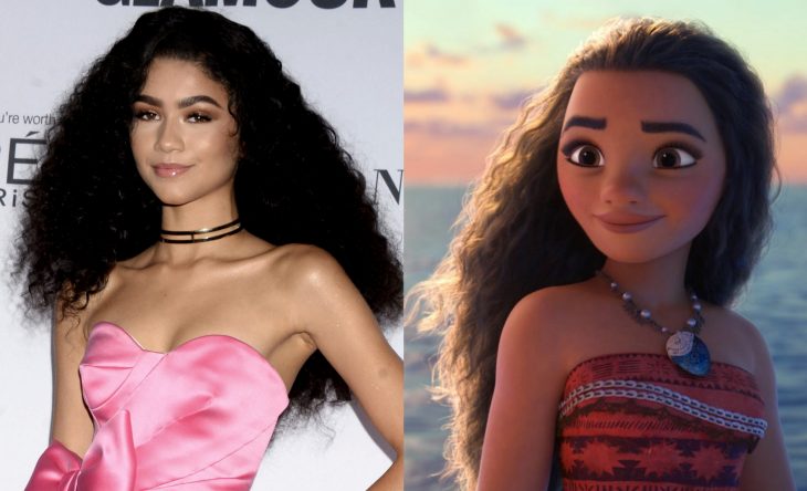 Princesas de películas Disney si fueran famosas de la vida real, actriz Zendaya como Moana