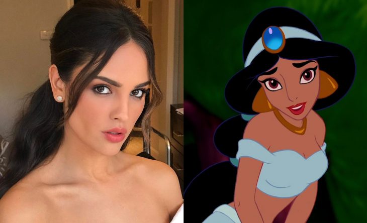 Princesas de películas Disney si fueran famosas de la vida real, actriz mexicana Eiza González como Jazmin de Aladín