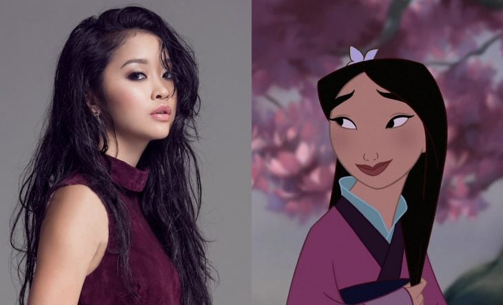 Princesas de películas Disney si fueran famosas de la vida real, actriz Lana Condor como Mulan