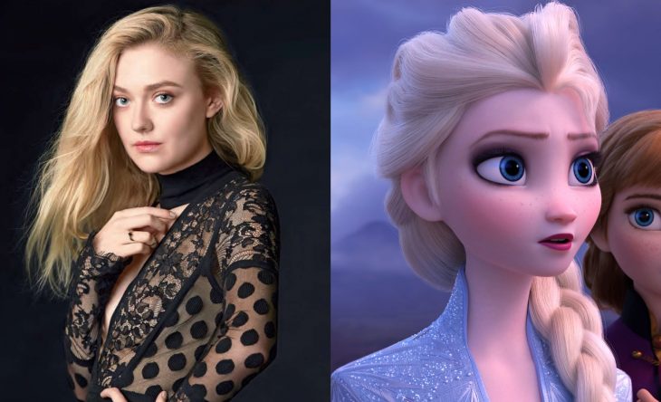 Princesas de películas Disney si fueran famosas de la vida real, Dakota Fanning como Elsa de Frozen