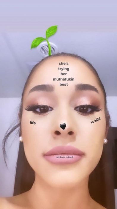 Captura de historia de Instagram de Ariana Grande