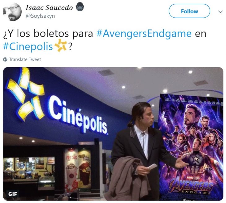 Memes de Cinéolis y Cinemex en Twitter sobre preventa de boletos para Avengers: endgame, meme de John Travolta confundido