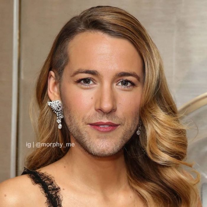 Chica llevando pendientes grandes en color plata, Blake Lively, Ryan Reynolds, Morphy_Me