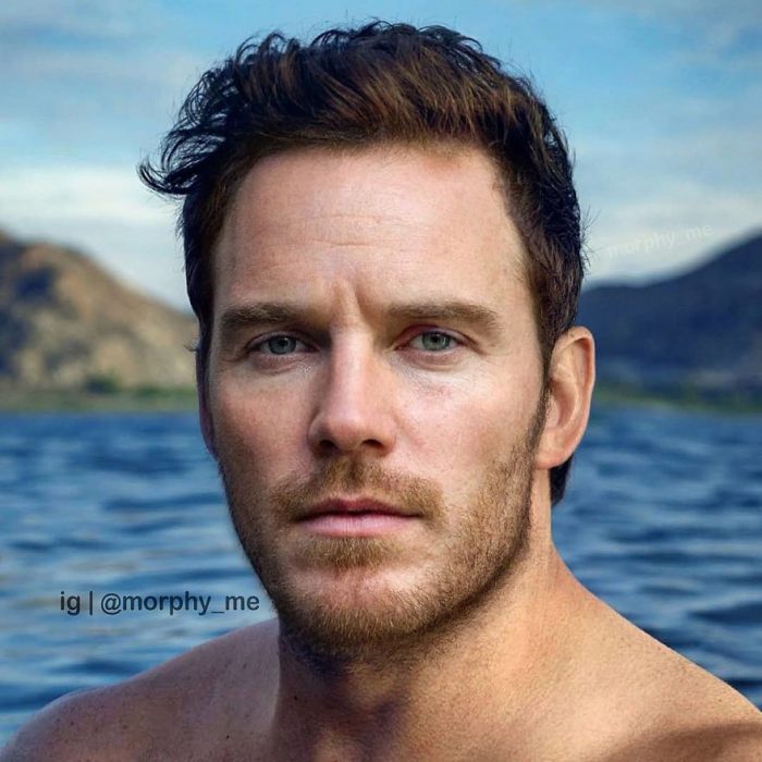 Chico dentro de un lago, Chris Pratt, Michael Fassbender, Morphy_Me