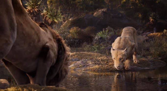 Escena del trailer live action del Rey León con Simba y Nala