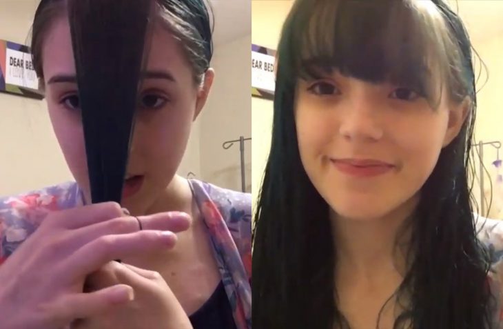 Fails de chicas cortándose el cabello para cerrar ciclos, fleco chueco y mal cortado