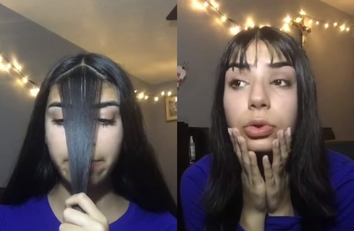 Fails de chicas cortándose el cabello para cerrar ciclos, fleco chueco y mal cortado