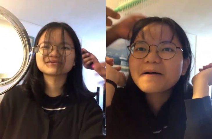 Fails de chicas cortándose el cabello para cerrar ciclos, fleco chueco y mal cortado