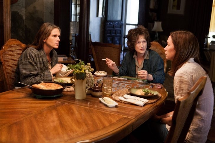 Julia Roberts, Meryl Streep y Julianne Nicholson en la cinta August: Orange County
