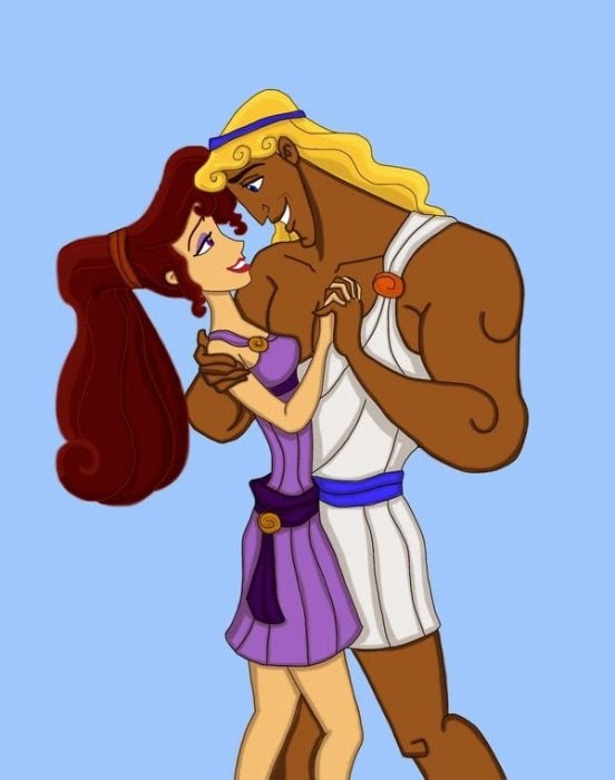 Megara y Adonis de la serie Hércules y el príncipe de Tracia