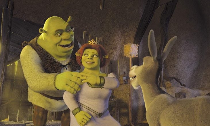 Dibujos animados de Srhek, Fiona y Burro de la película Shrek 2