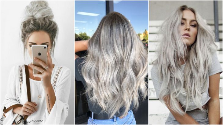 Chicas con cabello largo teñido platino, mostrando su melena en tendencia primaveral 