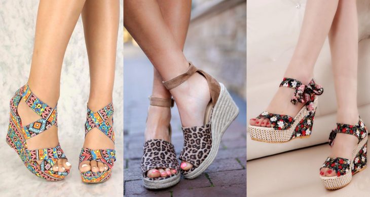 Wedges, sandalias perfectas para el calor, primavera o verano, zapatos de tacón seguido altos, de animal print, floreados y estilo huichol