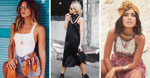 13 Increíbles manera de incorporar un pañuelo a tus outfits