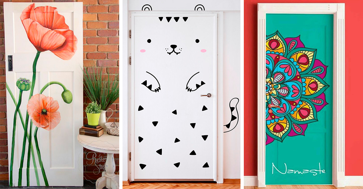 15 Ideas de diseño para decorar la puerta de tu habitación