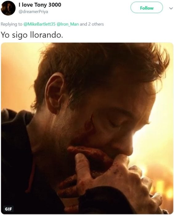 Papá comparte en Twitter que su hijo lloró hasta dormirse abrazado de sus juguetes de Iron Man después de ver la muerte de Tony Stark en Avengers: Endgame; meme de Robert Downey Jr. llorando