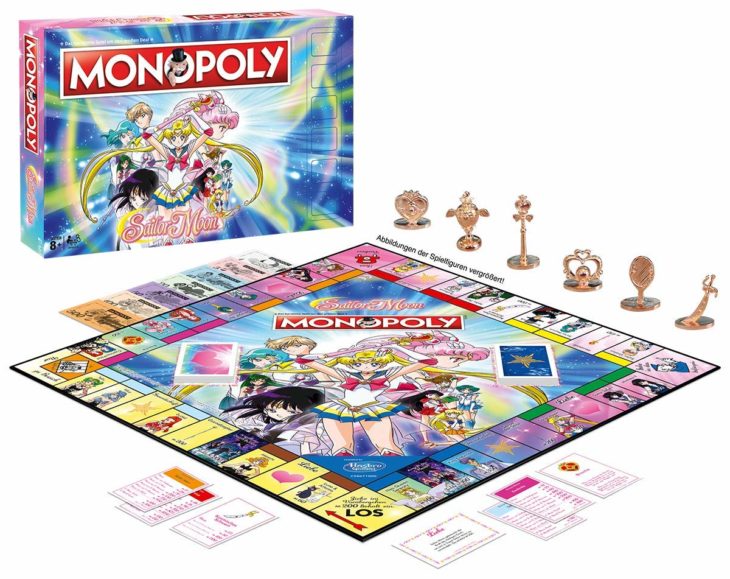 Tablero de Monopoly con los personajes de Sailor Moon 