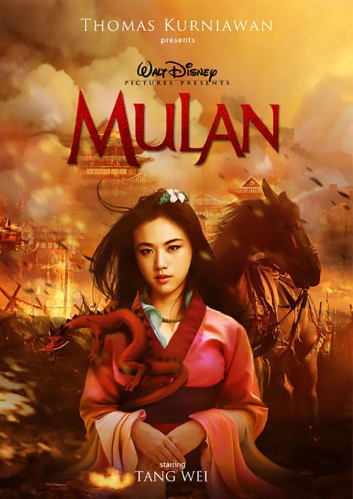 Poster de la película live action de Disney Mulan 