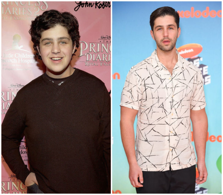 Josh Peck modelando alfombras rojas de Nickelodeon