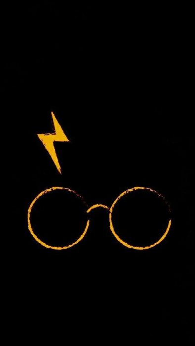 Fondo de pantalla para celular con la cicatriz y gafas de Harry Potter 