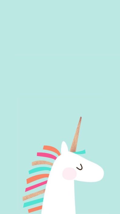 Fondo de pantalla para celular con dibujo de unicornio de perfil 