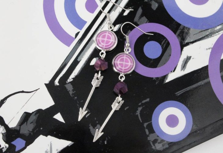 Pendientes con forma de flecha, Hawkeye, joyería inspirada en Marvel