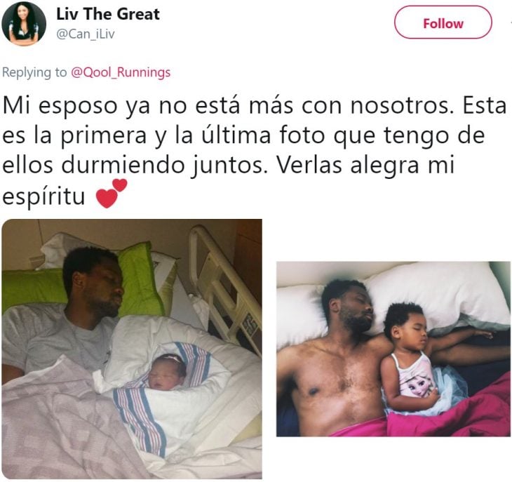 Primera y última fotografía de papá dormido con su bebé en cama de hospital
