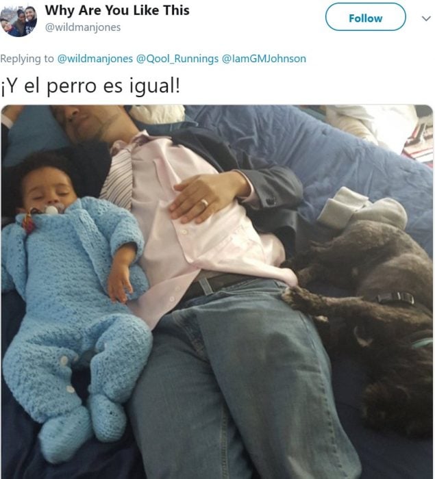 Fotografías de bebés dormidos sobre sus papás en posiciones incómodas