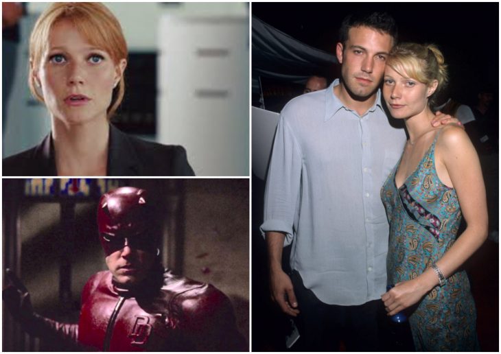 Ben Affleck y Gwyneth Paltrow abrazados pro la espalda, dentro de un restaurante, Daredevil, Pepper Potts