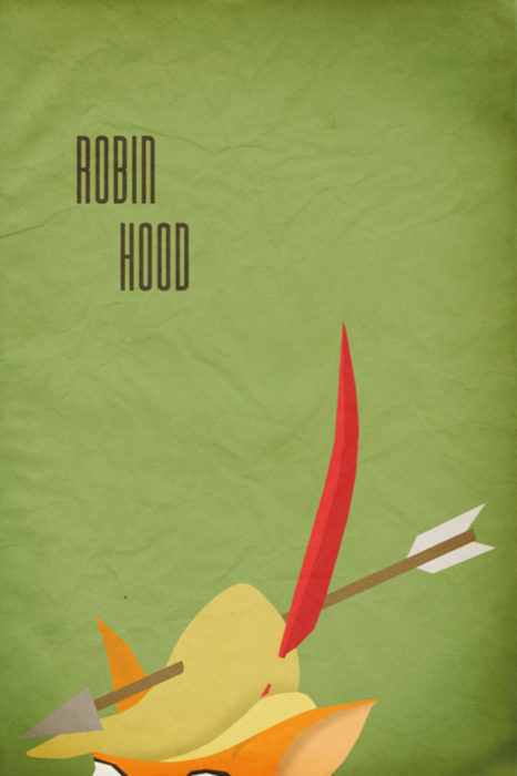 Poster Vintage de la película de Disney Robin Hood
