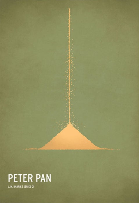 Poster minimalista y vintage de la película Peter Pan