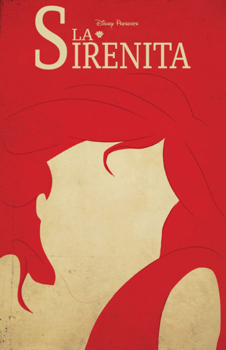 Poster vintage de la película de la Sirenita