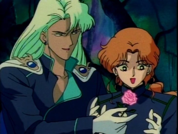 Curiosidades sobre caricatura Sailor Moon; villanos Malachite regalando una flor a Zoisite