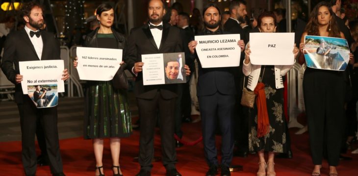 actores protestan en la alfombra roja de Cannes