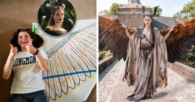 Cosplayer crea un espectacular disfraz de Maléfica… ¡Sus alas son enormes!