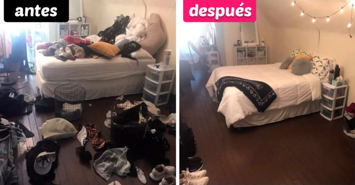 28 Imágenes del antes y el después de habitaciones desordenadas que harán feliz a tu señora interior