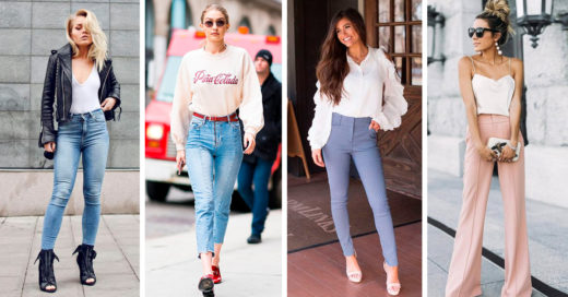 15 Outfits con pantalón de tiro pasar ser la diosa de la moda y la comodidad