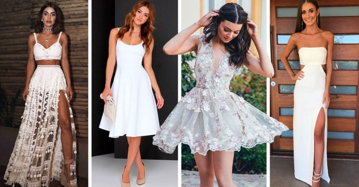 15 Lindos vestidos blancos que puedes usar en tu graduación