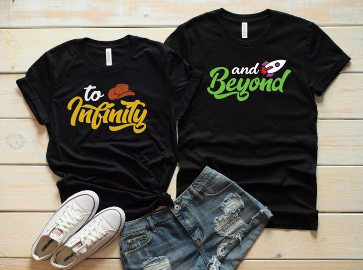 Playeras a juego con frases de Toy Story