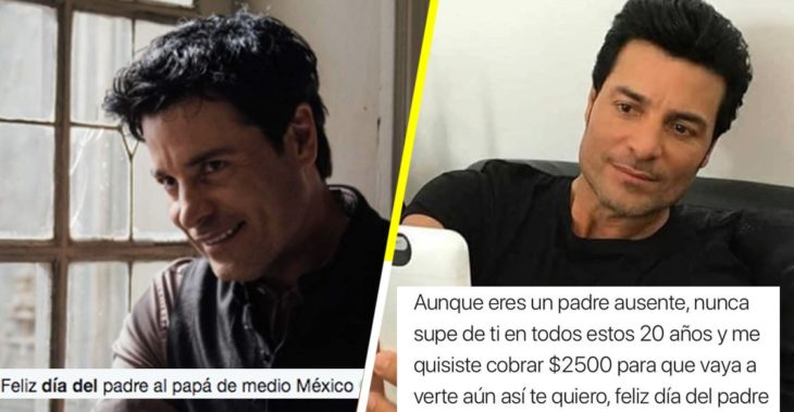 Chayanne recibiendo felicitaciones por el día del padre