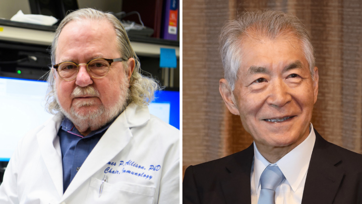 fotografías de los ganadores del Premio Nobel de Fisiología en 2018 por los descubrimientos que llevaron a crear la inmunoterapia