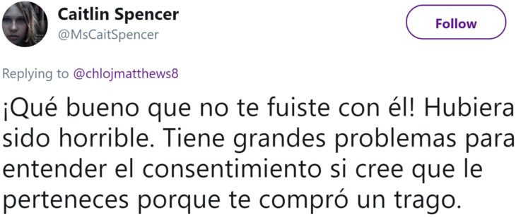 Twitter responde a chico que le cobró la cita a una mujer porque no quiso ir a casa con él