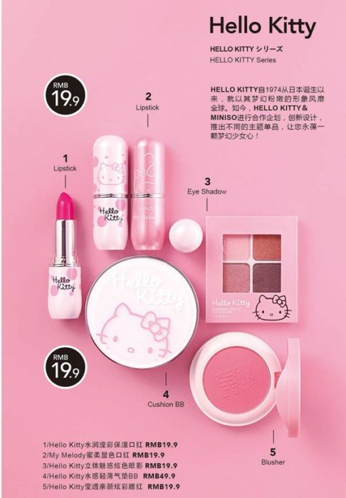 Nueva línea cosméticos Hello Kitty por Miniso