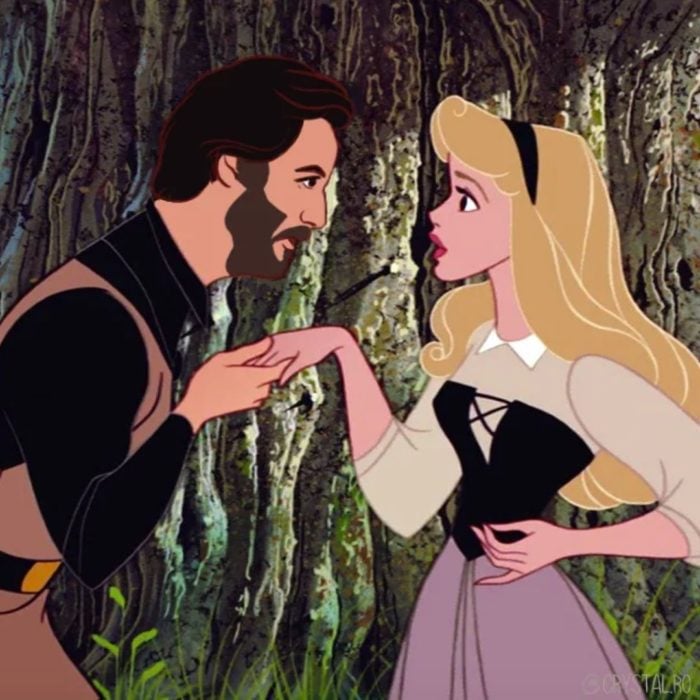 Animación de Aurora con Keanu Reeves como el príncipe, escena película La Bella durmiente