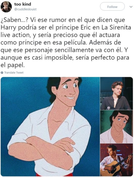 Rumores sobre el reparto de La Sirenita live action apuntan a que Noah Centineo o Harry Styles podrían interpretar al príncipe Erik