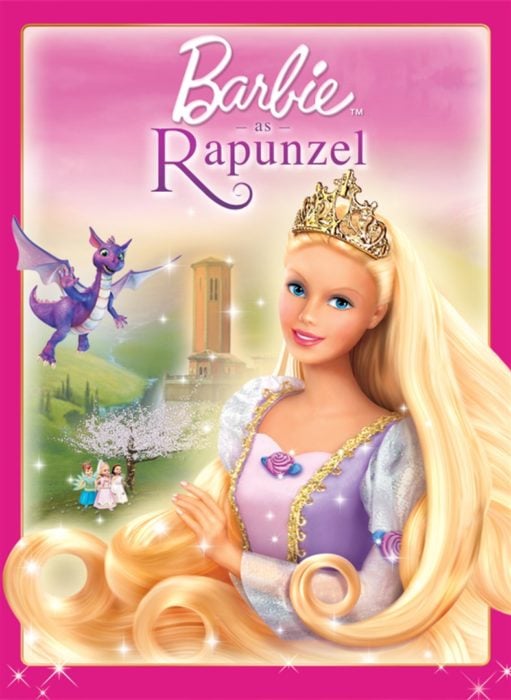 Poster del DVD de la película Barbie Rapunzel 