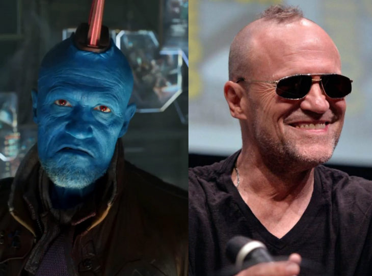 Michael Rooker interpretando el pesonaje de Yondu Odonta