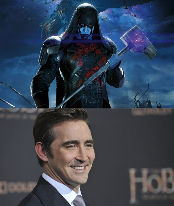 Lee pace caracterizado como Ronan el acusador 