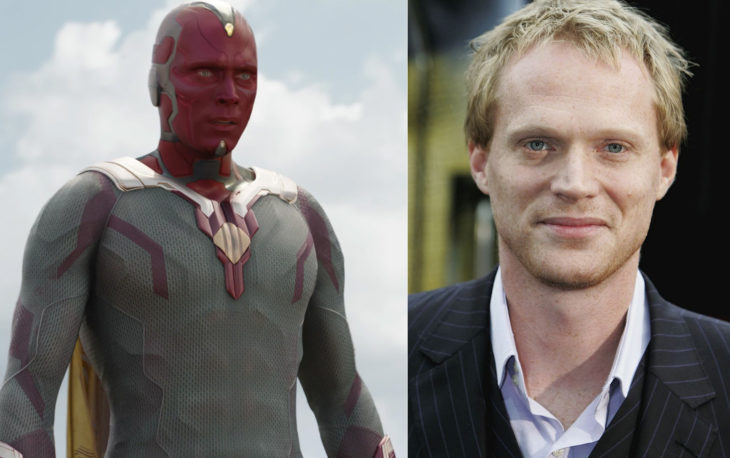 Paul Bettany interpretando su personaje de Vision en Avengers 