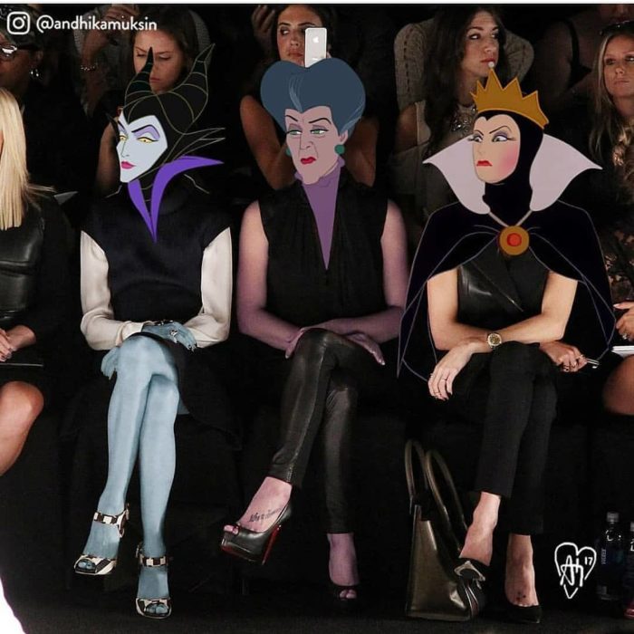 Artista Andhika Muksin recrea personajes Disney; la reina malvada de Blancanieves, lady Tremaine y Maléfica en desfile de modas